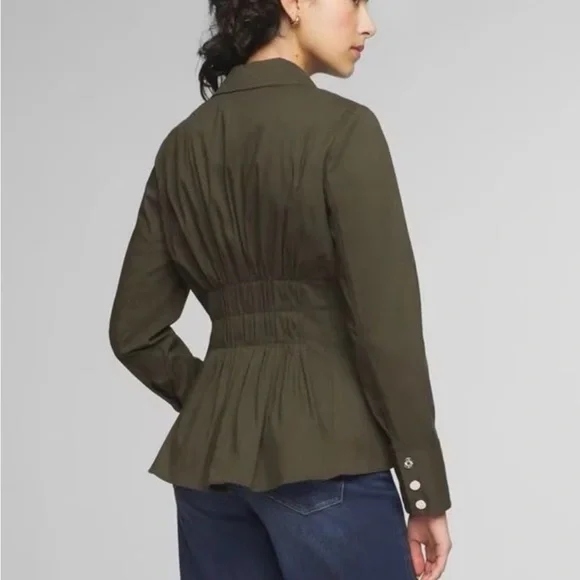 White House Black Market Dark Green Blazer - Picture 9 of 10